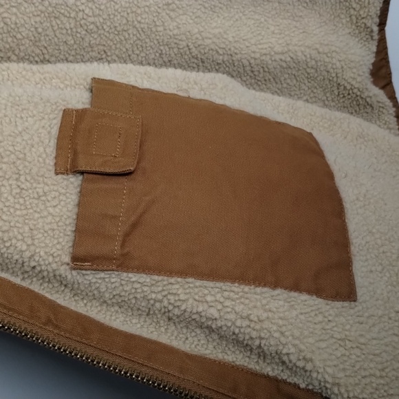 Dickies sherpa lined hooded jacket XL canvas duck workwear - Picture 10 of 11